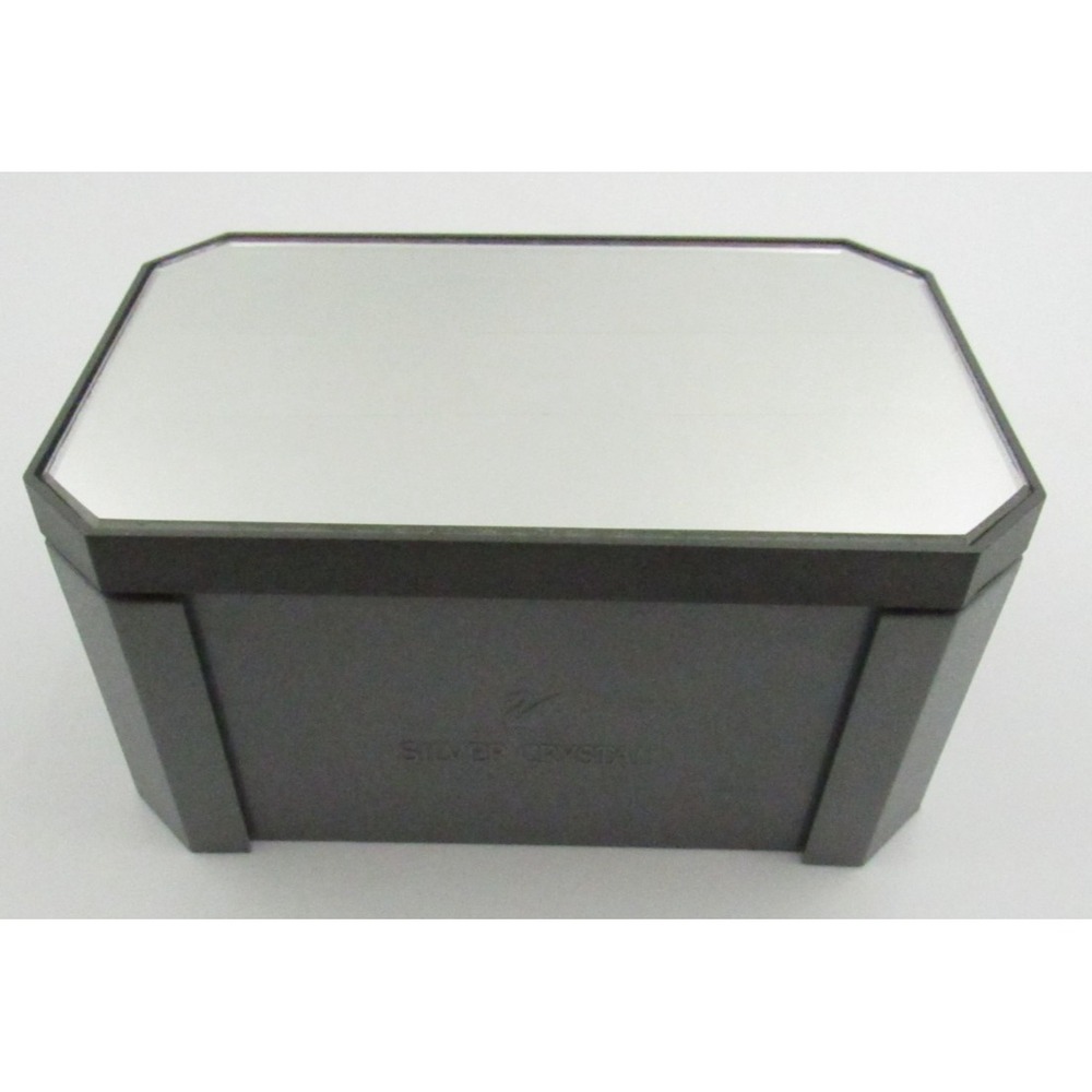 Swarovski Silver Crystal Mirror Top Display Case 4.25 x 2.75 x 2.25 tall